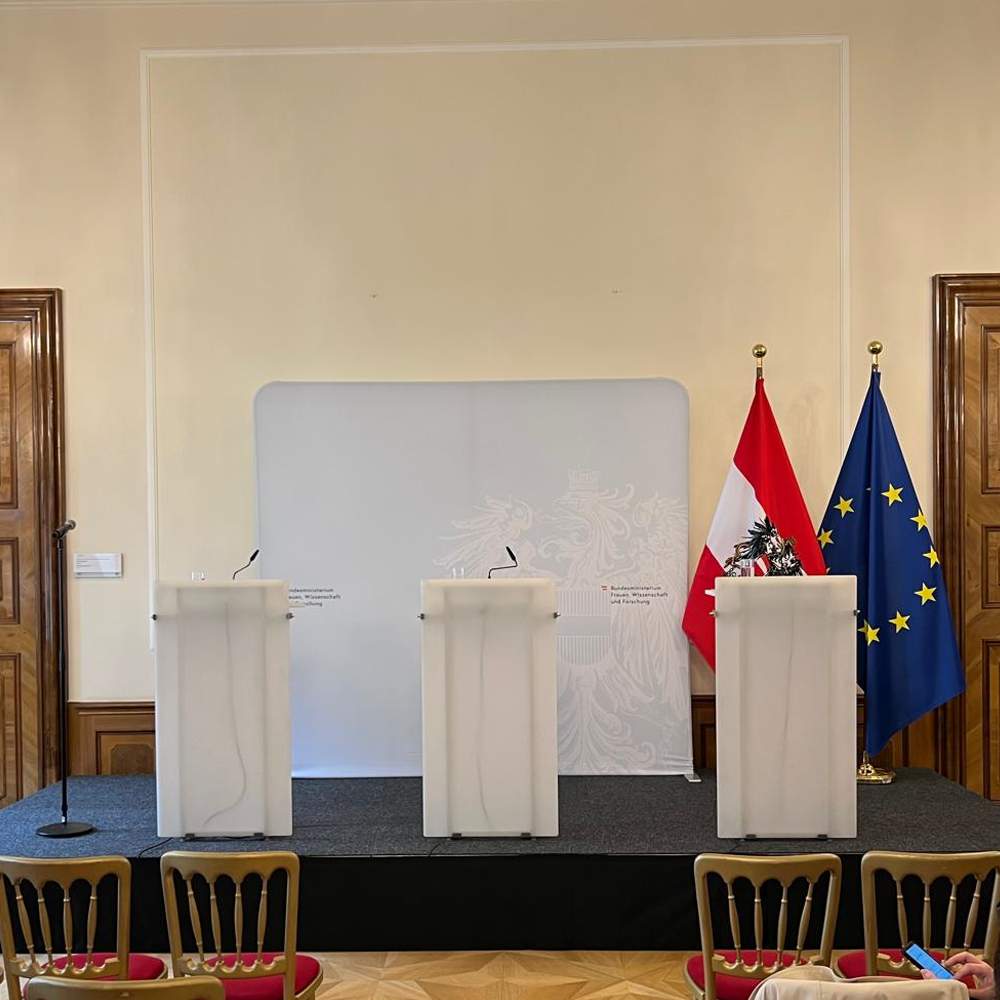 Eventtechnik Bundesministerium für Frauen, Wissenschaft und Forschung Event Production Pressekonferenz